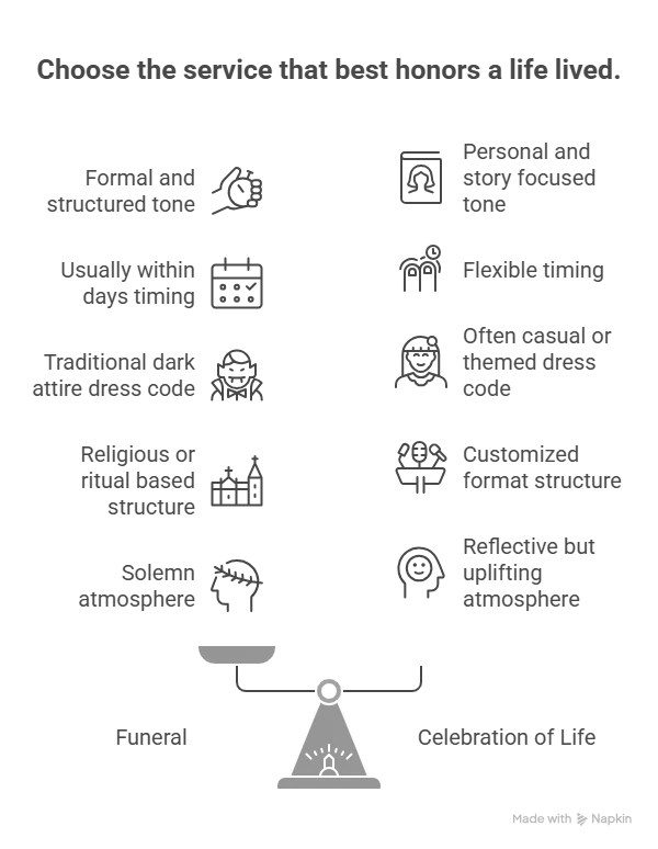 Funeral vs Celebration of Life